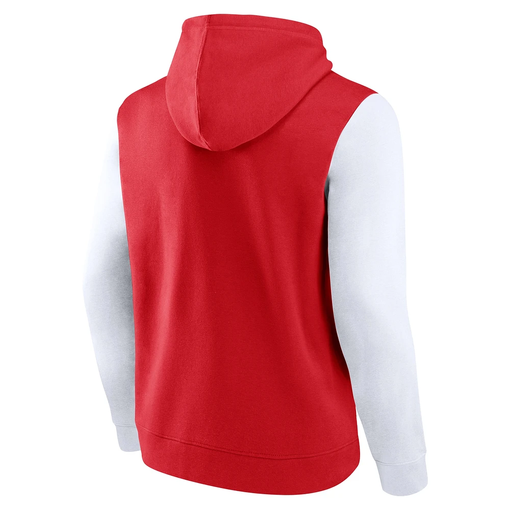 Sweat à capuche en polaire rouge Detroit Red Wings Deliver pour homme