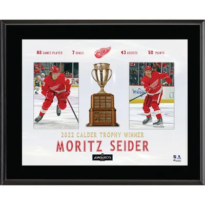 Autographed Detroit Red Wings Moritz Seider Fanatics Authentic Red adidas  Authentic Jersey