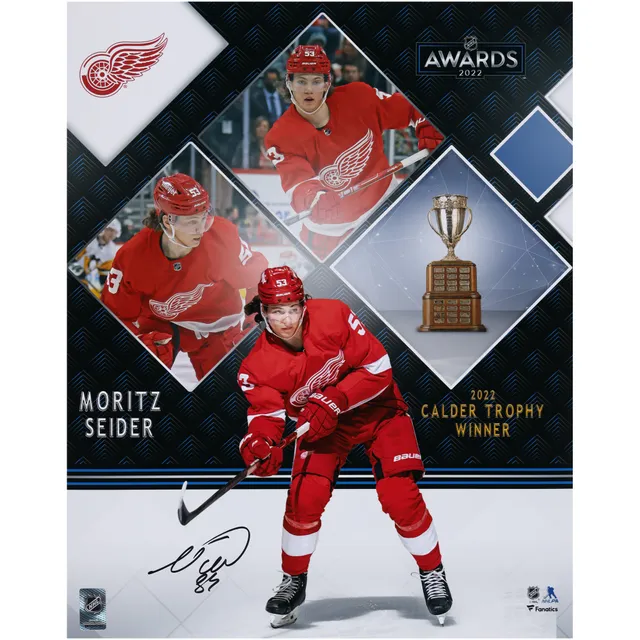 Moritz Seider Detroit Red Wings Autographed 16'' x 20'' 2022 Calder