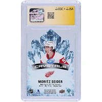 Moritz Seider Detroit Red Wings Carte recrue 9/10 authentifiée 2021-22 Upper Deck Ice Crystals #IC-45 dédicacée par les fanatiques de CGC
