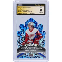 Moritz Seider Detroit Red Wings Carte recrue 9/10 authentifiée 2021-22 Upper Deck Ice Crystals #IC-45 dédicacée par les fanatiques de CGC