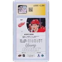 Moritz Seider Detroit Red Wings Carte recrue autographiée 2021-22 Upper Deck Series 2 Young Guns #469 CGC Fanatics Witnessed Authenticated Auto 10 Rookie