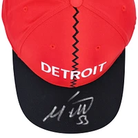 Moritz Seider Detroit Red Wings Autographed adidas 2022-23 Reverse Retro Cap