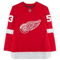 Maillot premium Red Fanatics autographié par Moritz Seider des Red Wings de Detroit