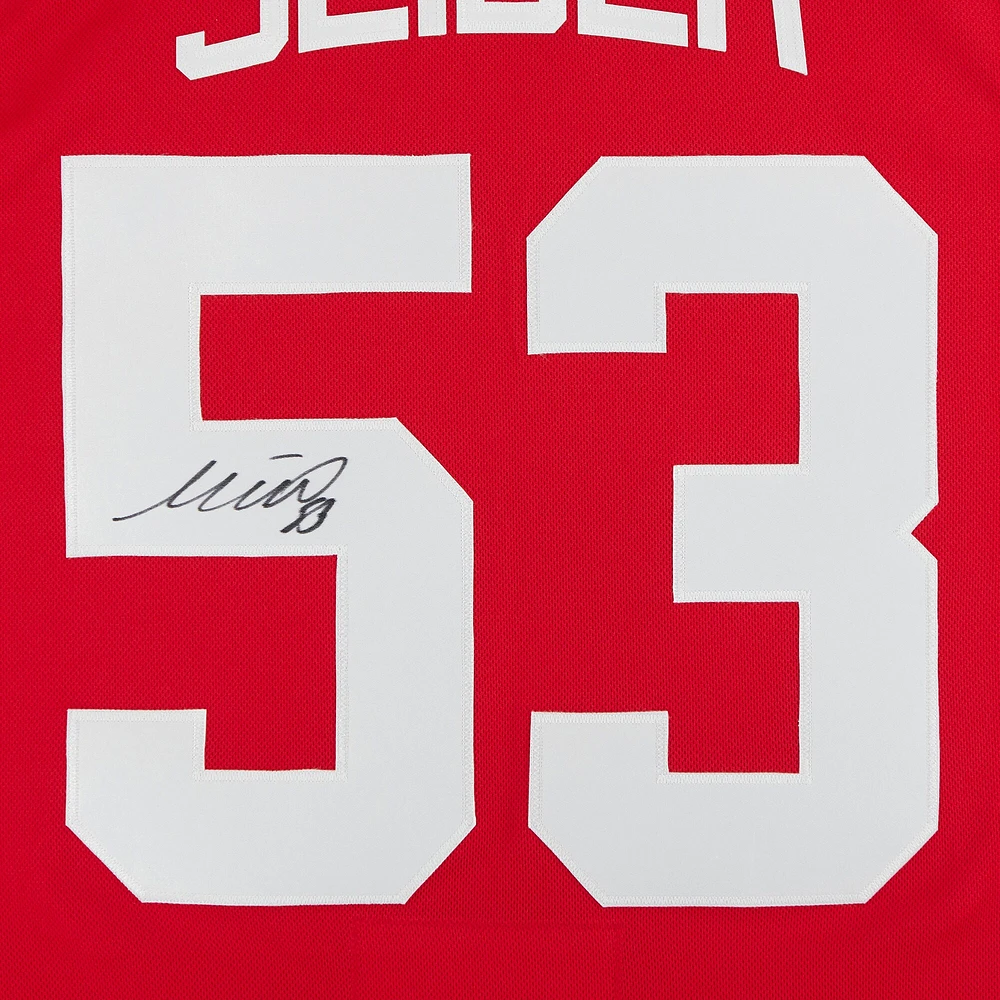 Maillot premium Red Fanatics autographié par Moritz Seider des Red Wings de Detroit