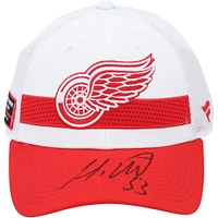 Moritz Seider Detroit Red Wings Autographed White Fanatics Draft Cap