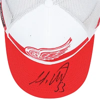 Moritz Seider Detroit Red Wings Autographed White Fanatics Draft Cap