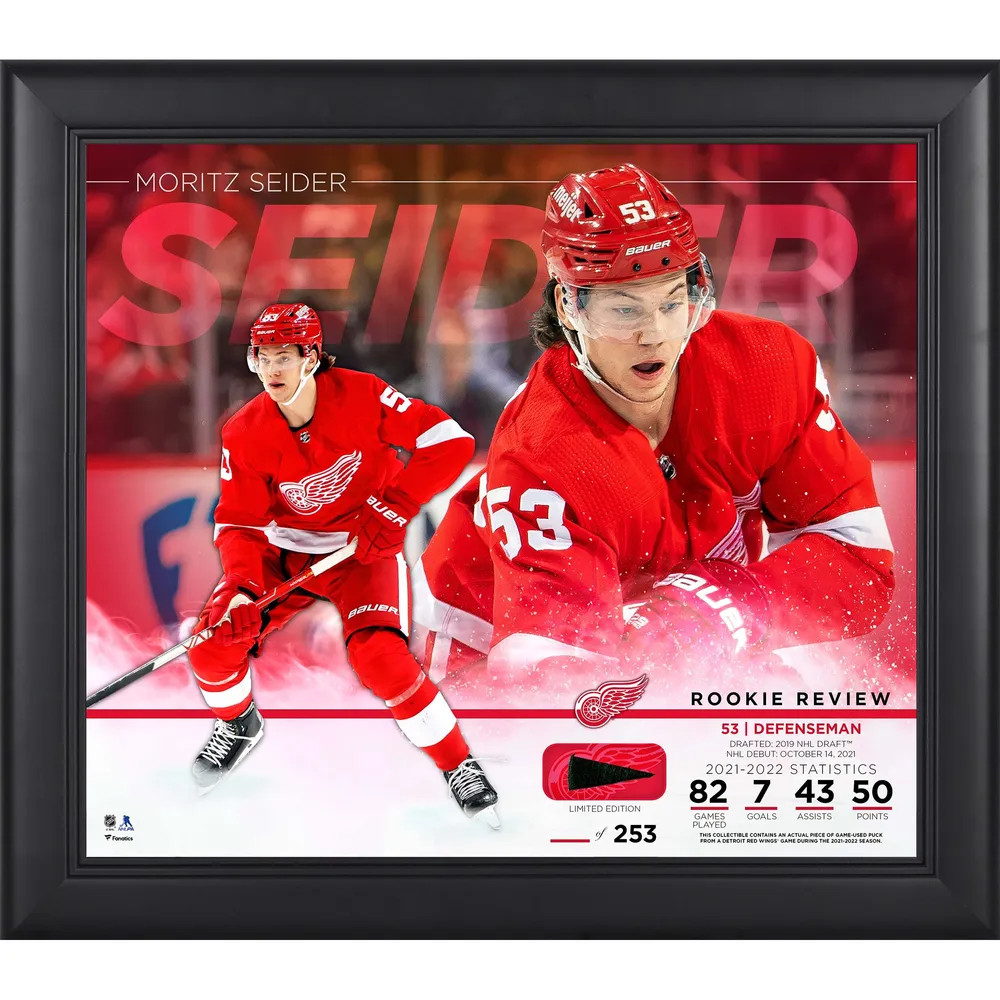 Moritz Seider Detroit Red Wings Autographed Fanatics Authentic