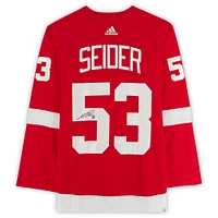Moritz Seider Red Detroit Red Wings Autographed adidas Authentic Jersey