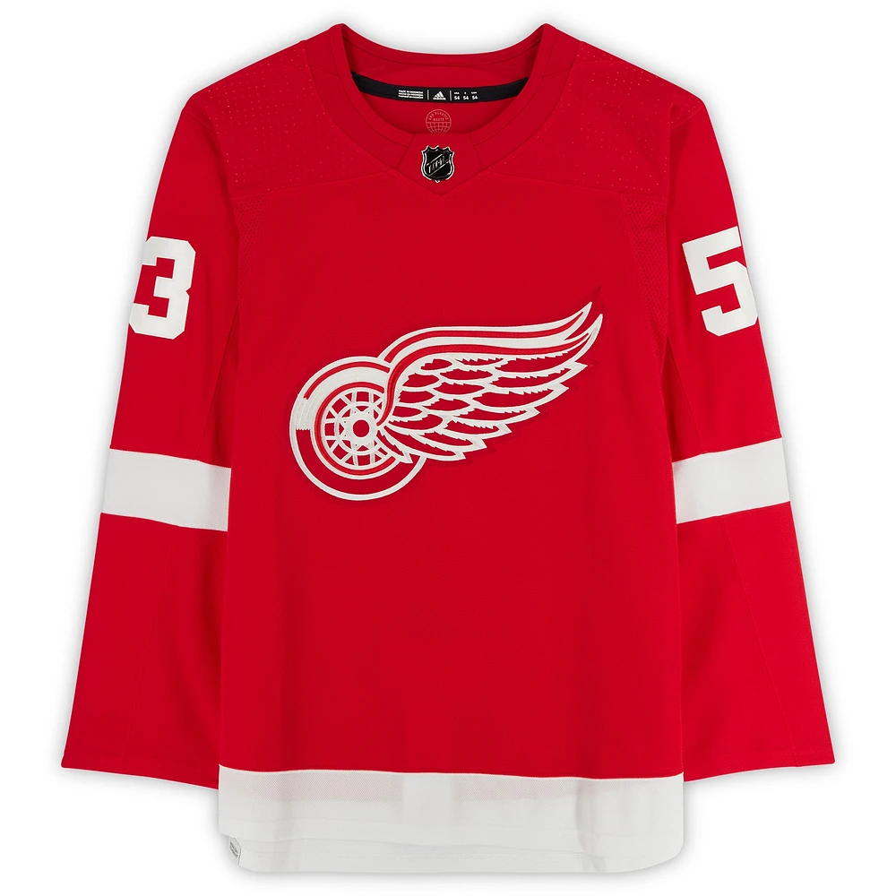 Moritz Seider Red Detroit Red Wings Autographed adidas Authentic Jersey