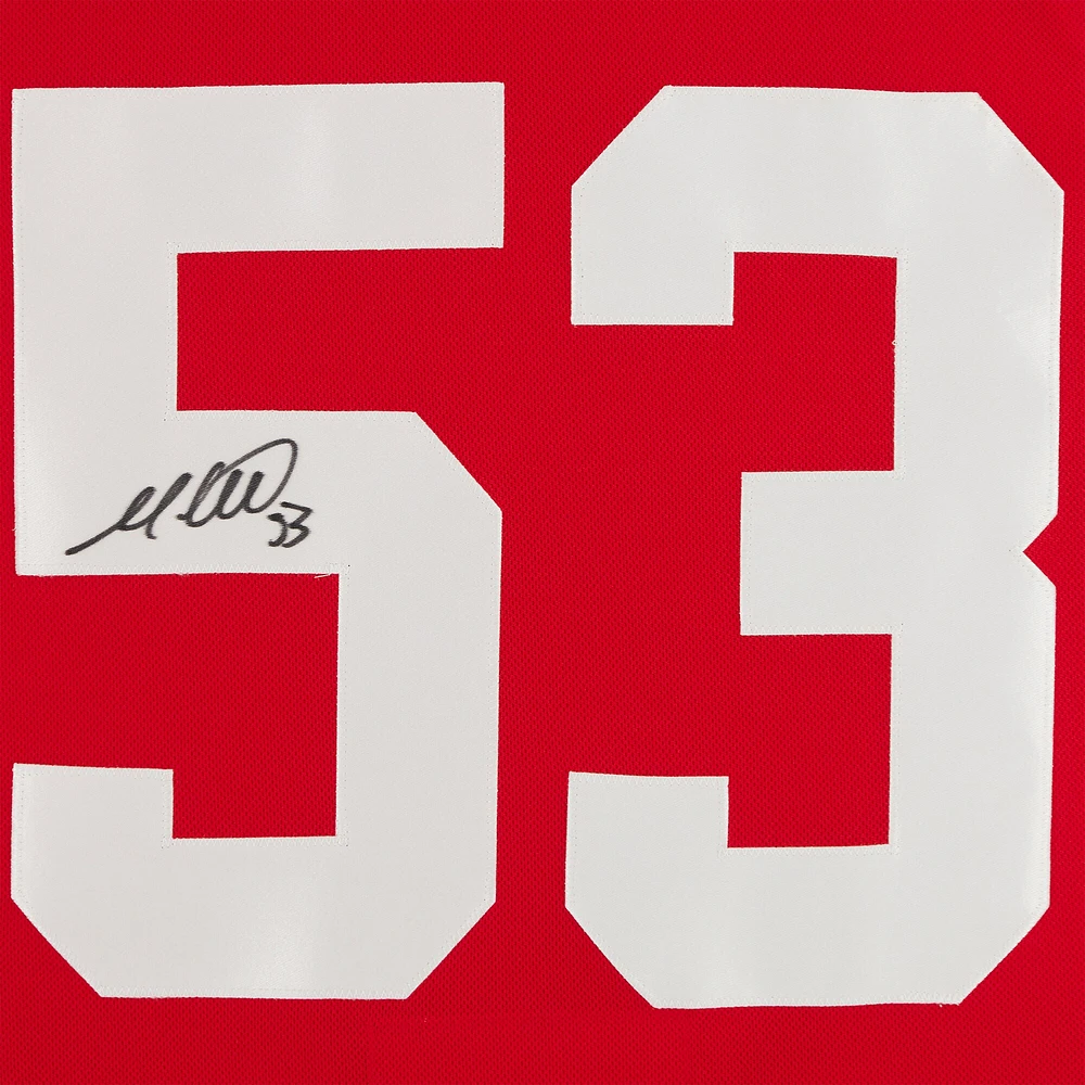 Moritz Seider Red Detroit Red Wings Autographed adidas Authentic Jersey