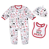 Ensemble pyjama et bavoir pour nouveau-né bébé par Erin Andrews Detroit Red Wings Sleep and Play