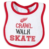 Ensemble pyjama et bavoir pour nouveau-né bébé par Erin Andrews Detroit Red Wings Sleep and Play