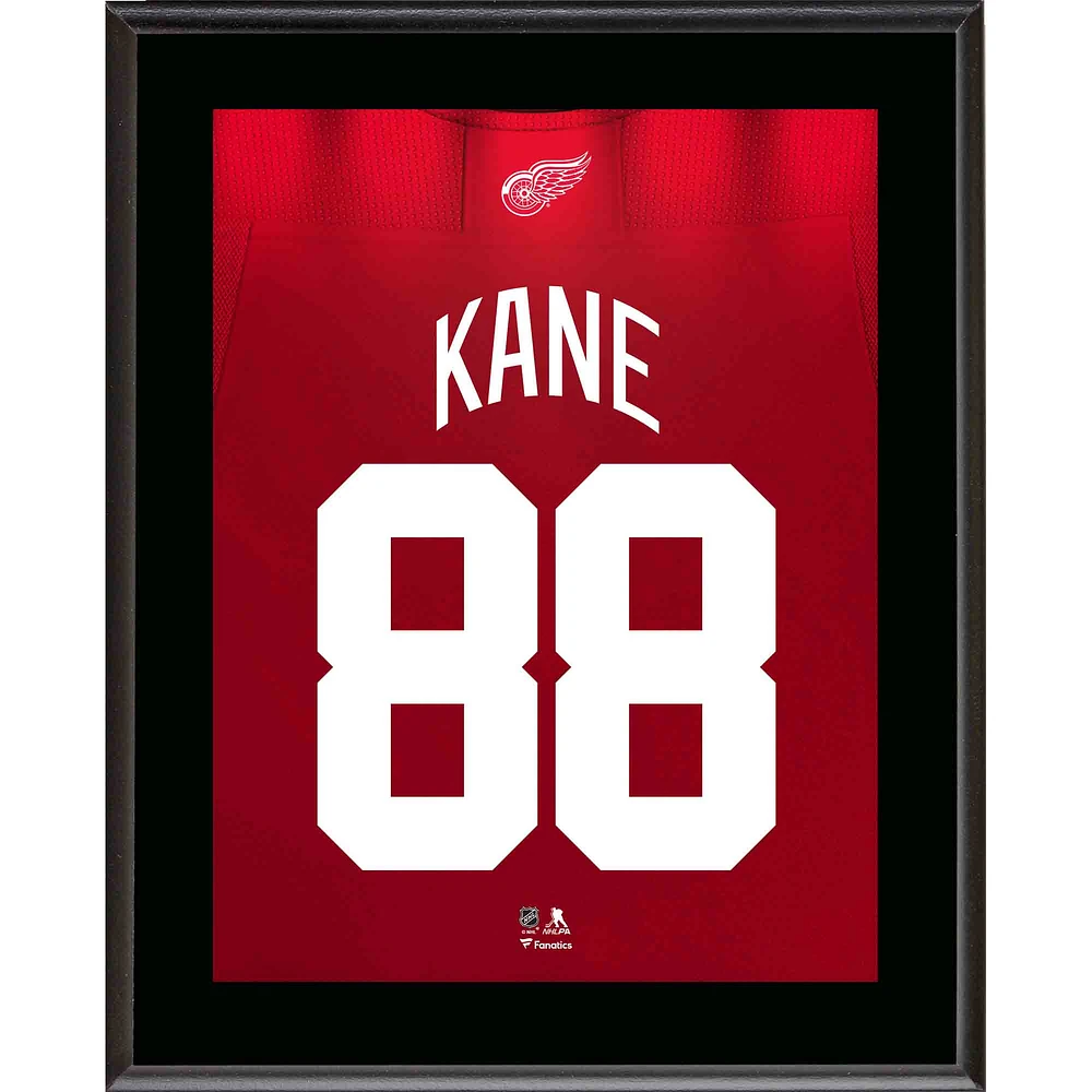 Plaque de joueur sublimée avec numéro de maillot de Patrick Kane Detroit Red Wings 10,5" x 13"