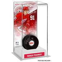 Sergei Fedorov Étui de luxe pour rondelle de hockey de luxe des Red Wings de Detroit