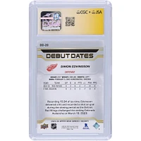 Simon Edvinsson Detroit Red Wings Autographié 2023-24 Upper Deck Série 1 Dates de Début #DD-20 CGC Fanatics Witnessed Authentifié 10/10 Rookie Card