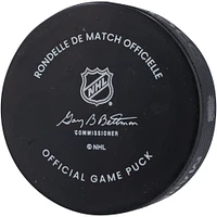 Rondelle de match officielle autographiée par Simon Edvinsson des Red Wings de Detroit