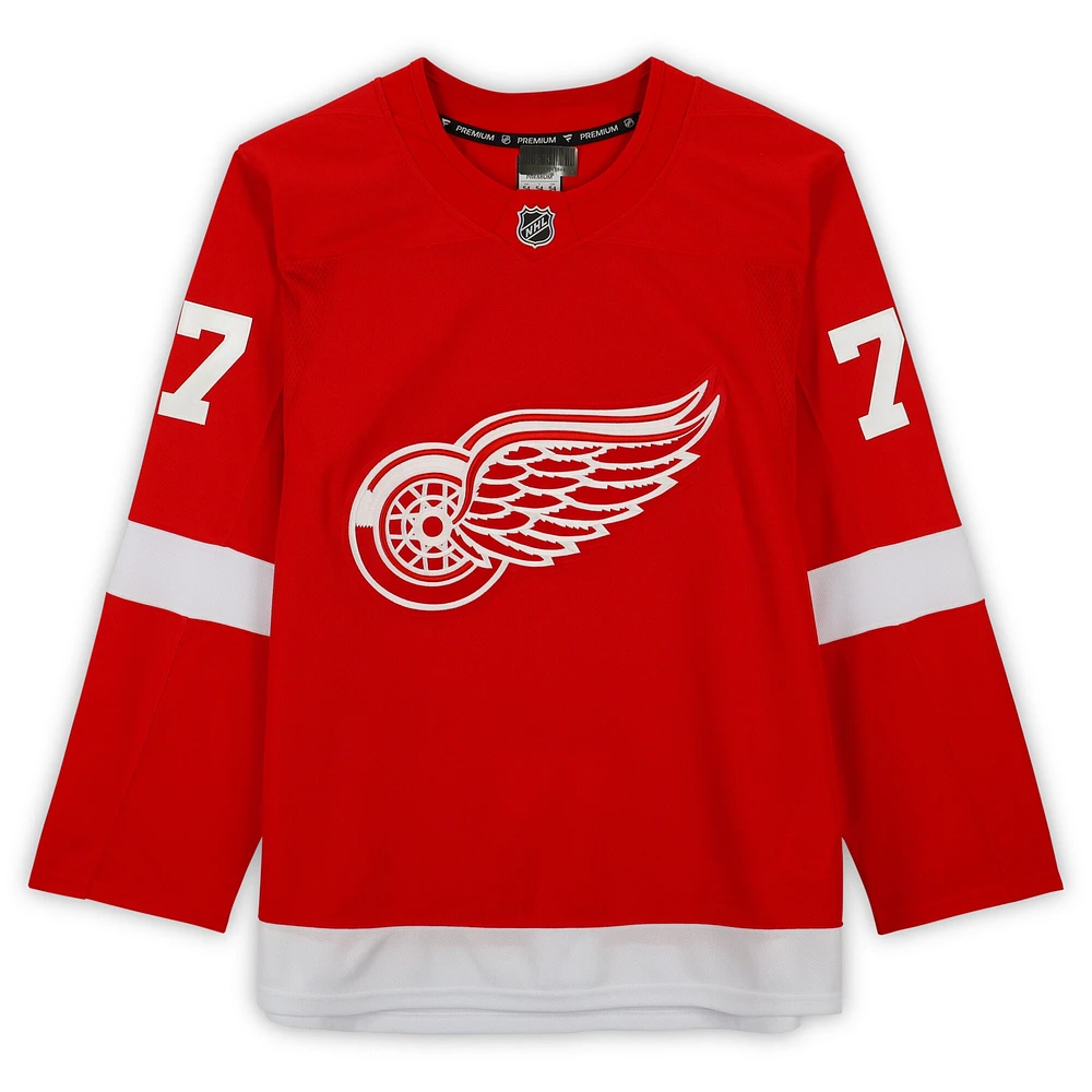 Maillot premium Red Fanatics autographié par Simon Edvinsson des Red Wings de Detroit