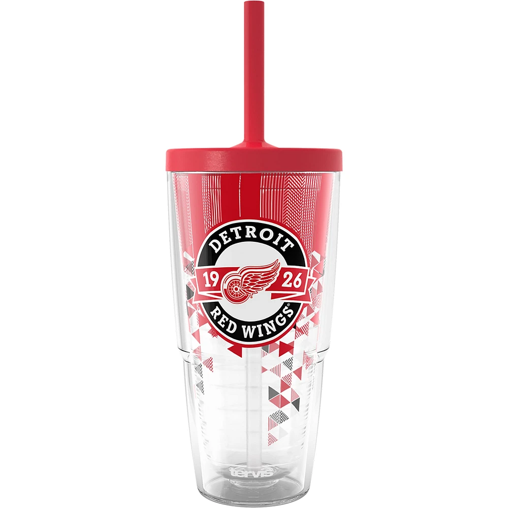 Gobelet classique Tervis Detroit Red Wings de 24 oz avec couvercle à paille