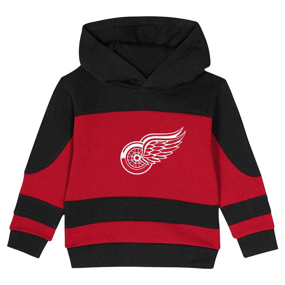 Toddler Black/Red Detroit Red Wings Puck Hero Fleece Hoodie and Sweatpants Set