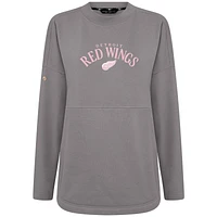 Sweat-shirt à col roulé Beaudry pour la fête des mères Red Wings de Detroit femme, gris Levelwear
