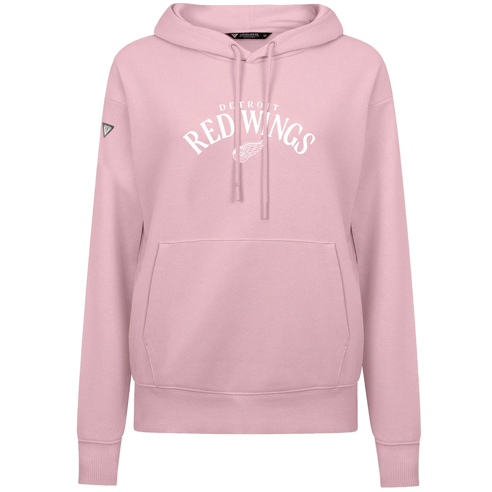 Women's Levelwear  Light Pink Detroit Red Wings Mother's Day Adorn Pullover Hoodie