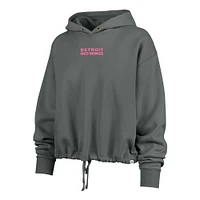 Sweat à capuche court Bright Side Venice '47 gris pour femme des Detroit Red Wings