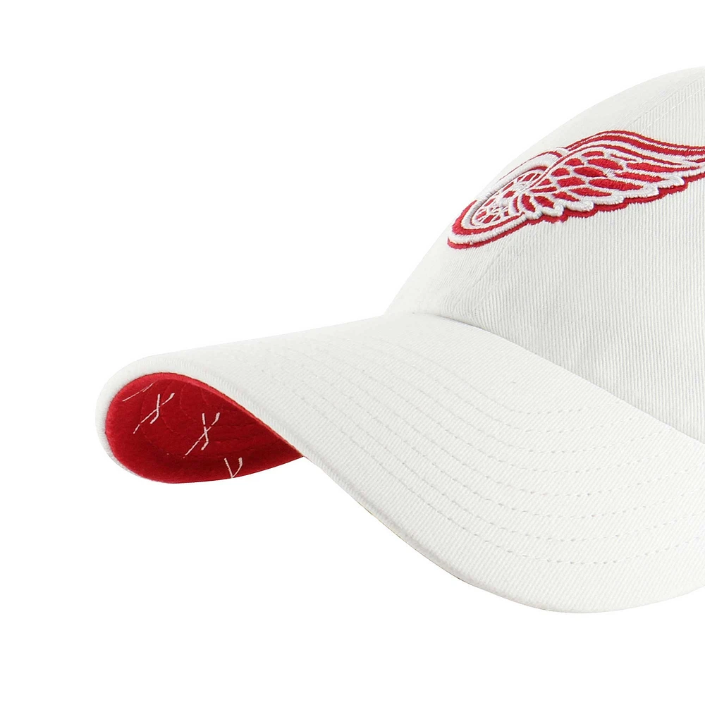 Women's '47 White Detroit Red Wings Confetti Clean Up Adjustable Hat