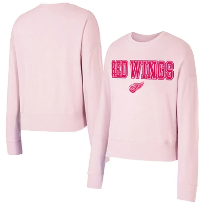 Sweat-shirt tri-blend rose ton sur des Red Wings de Detroit pour femme Concepts Sport