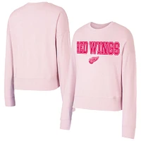 Sweat-shirt tri-blend rose ton sur des Red Wings de Detroit pour femme Concepts Sport