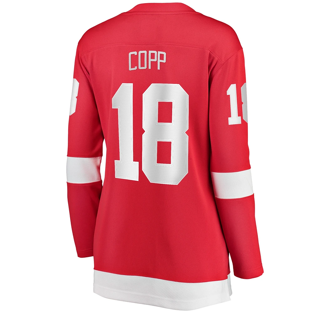 Fanatics pour femmes Andrew Copp Red Detroit Wings Maillot de joueur échappé à domicile