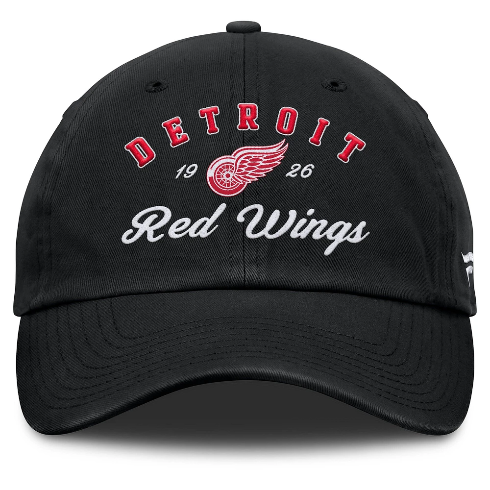 Women's Fanatics Black Detroit Red Wings Dasher Adjustable Hat