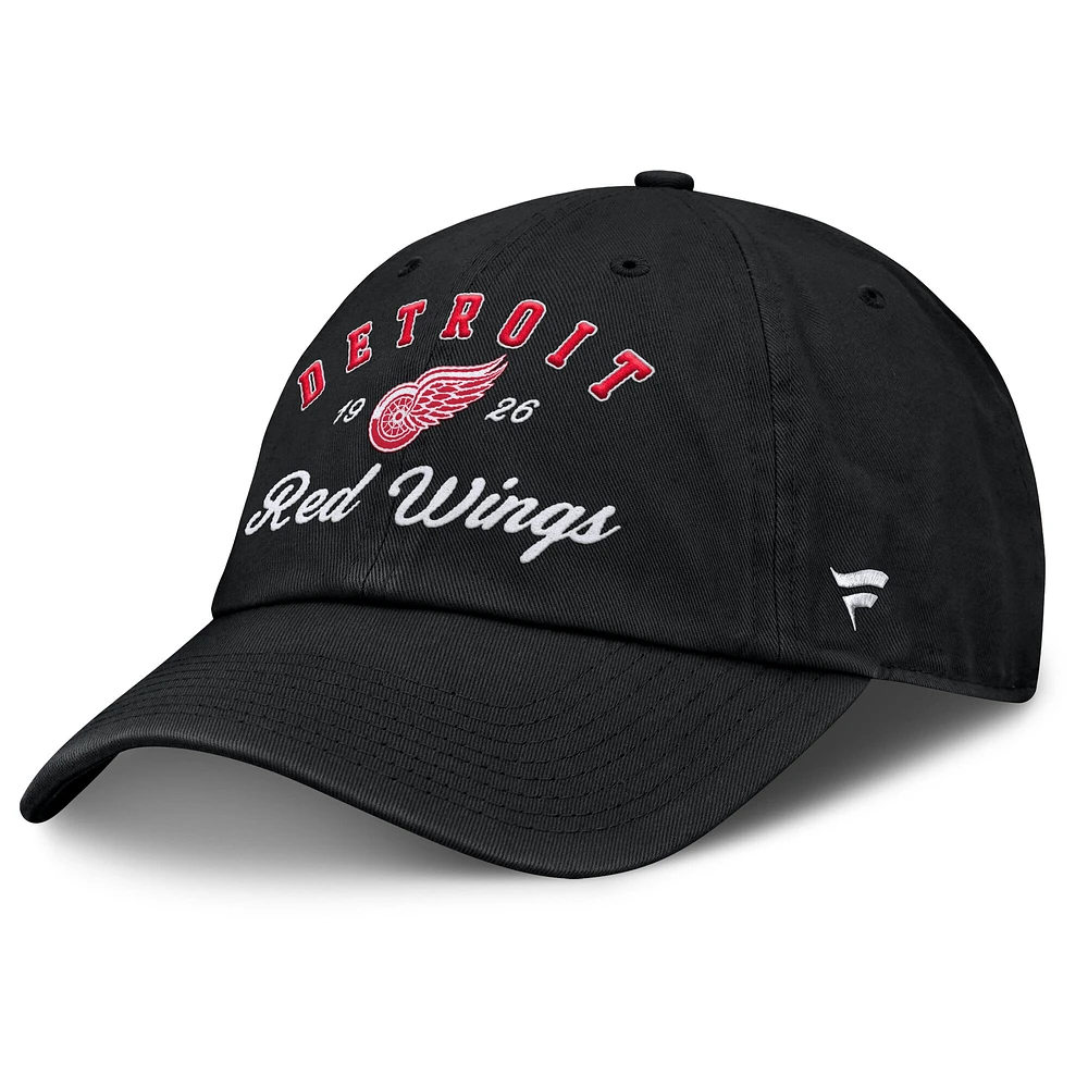 Women's Fanatics Black Detroit Red Wings Dasher Adjustable Hat