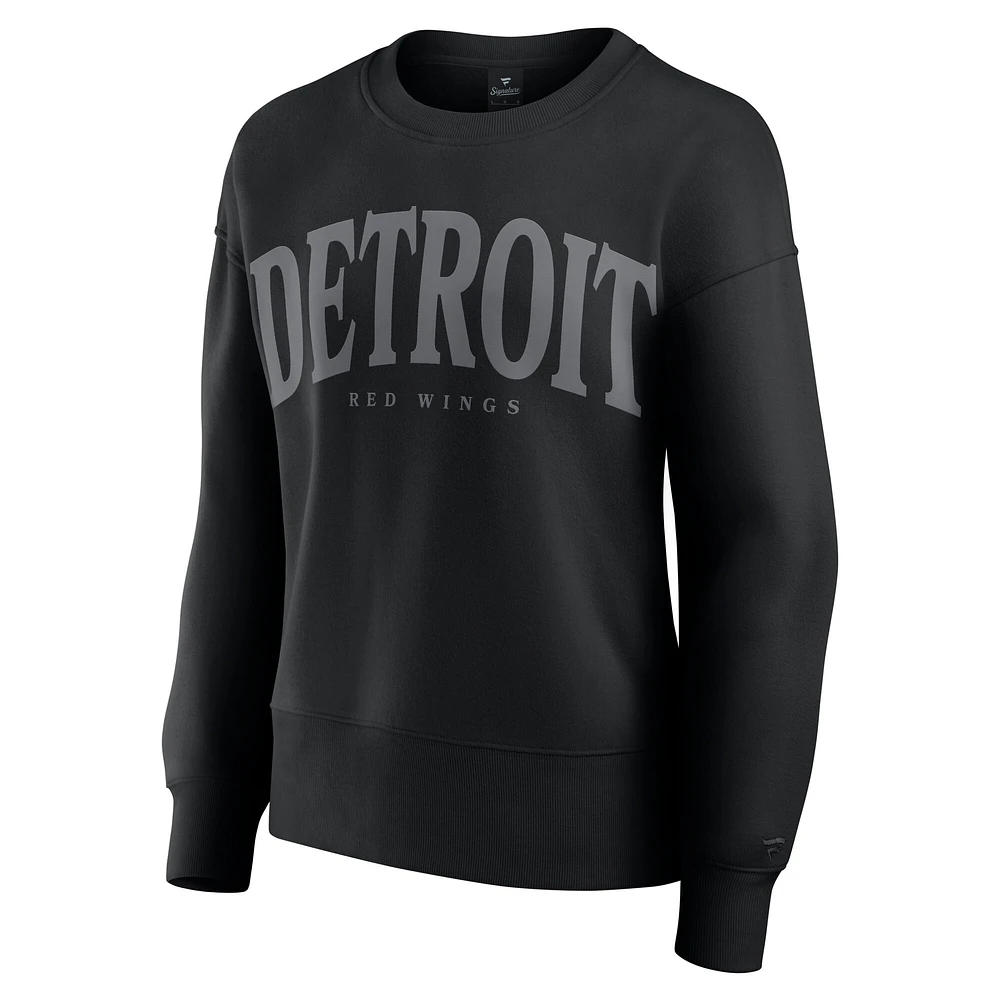 Women's Fanatics  Black Detroit Red Wings Elements Flow Pullover Sweatshirt