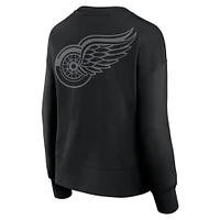 Women's Fanatics  Black Detroit Red Wings Elements Flow Pullover Sweatshirt