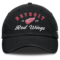 Casquette ajustable noire pour femme Fanatics Detroit Red Wings Fundamental Dasher Arch