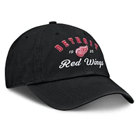 Women's Fanatics Black Detroit Red Wings Fundamental Dasher Arch Adjustable Hat