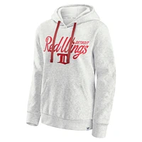 Women's Fanatics  Oatmeal Detroit Red Wings True Classics Quilted Pullover Hoodie