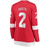 Maillot de joueur échappé à domicile des Fanatics Olli Maatta Red Detroit Wings pour femmes