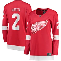 Maillot de joueur échappé à domicile des Fanatics Olli Maatta Red Detroit Wings pour femmes