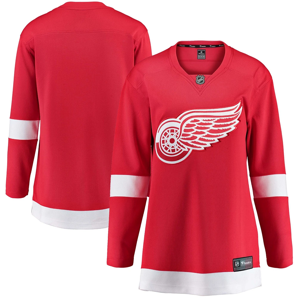 Women's Fanatics Red Detroit Wings Home Breakaway - Blank Jersey