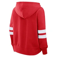 Sweat à capuche surdimensionné rouge Fanatics pour femmes des Red Wings de Detroit