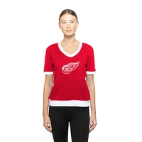 T-shirt rouge Detroit Red Wings Game Day Rhinestuds pour femme de New Era