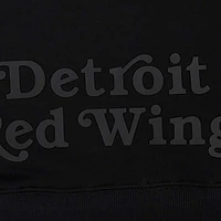 Women's Pro Standard  Black Detroit Red Wings Jewels Cropped Pullover Hoodie