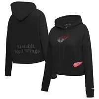 Sweat à capuche court pour femme Pro Standard Detroit Red Wings Jewels noir