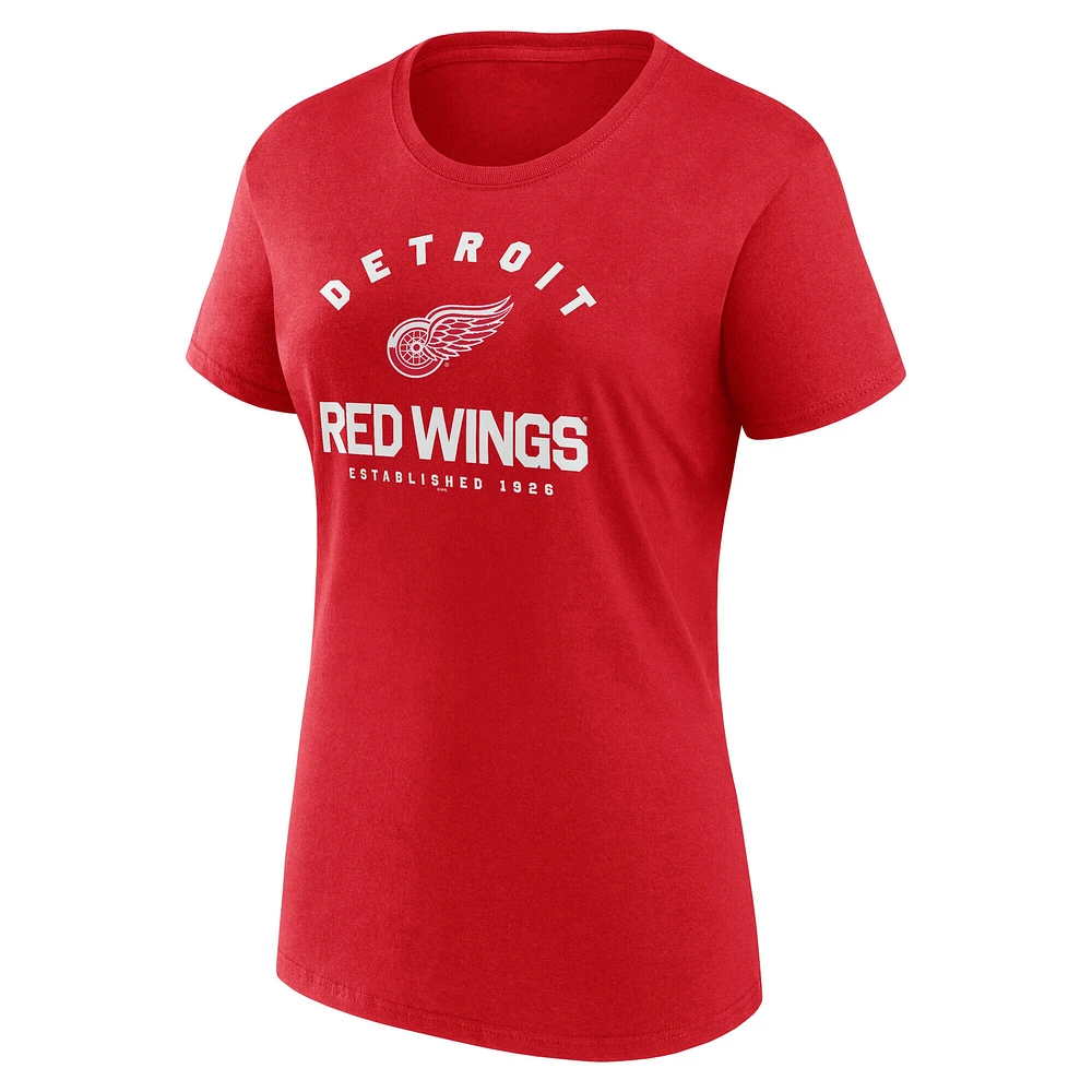 Women's  Red Detroit Wings Unrivaled T-Shirt