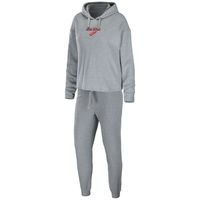 Women's WEAR by Erin Andrews Heather Gray Detroit Red Wings Logo Pullover Hoodie & Pants Sleep Set