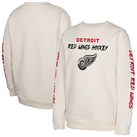 Sweat-shirt à enfiler Star Power des Red Wings de Detroit couleur crème pour jeunes