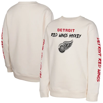 Sweat-shirt à enfiler Star Power des Red Wings de Detroit couleur crème pour jeunes