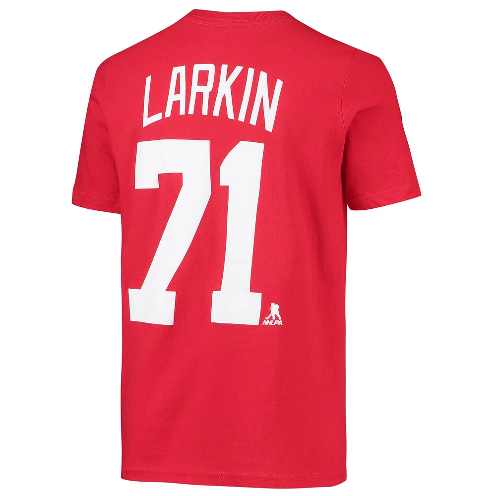 T-shirt avec nom et numéro de joueur des Red Wings Detroit Dylan Larkin pour jeunes